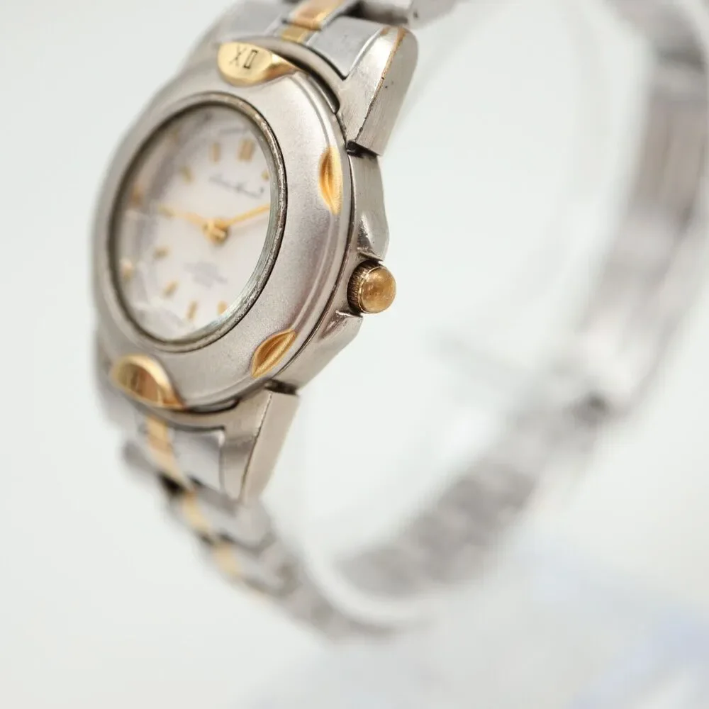 Eddie Bauer Diver Watch Women 25mm Two Tone Steel Bracelet with New Battery